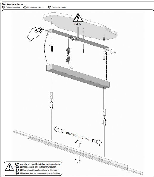 Bankamp Lampadari & plafoniere: Pendelleuchte Bankamp LED Alu gebraucht Schienensystem – Usato da Lauerz venduto da Etri 8