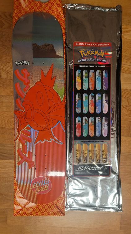 Santa Cruz X Pokemon Collab Magikarp Blind Bag Skateboard (Neu (gemäss ...