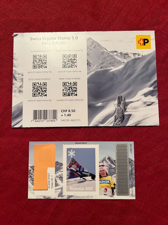 Tutti i francobolli: Swiss Crypto Stamp 5.0 Basic Edition ID 7 Daniela Meuli – Usato da Châtel-St-Denis venduto da Vaillant1