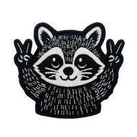 „Raccoon Peace Premium Embroidered Patch – 3D Stickpatch, ne