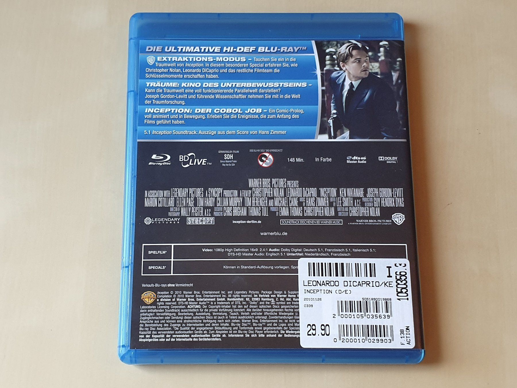 Alle DVDs: Inception (2 Blu Ray's) – Gebraucht aus Stansstad von collectorsshop 1