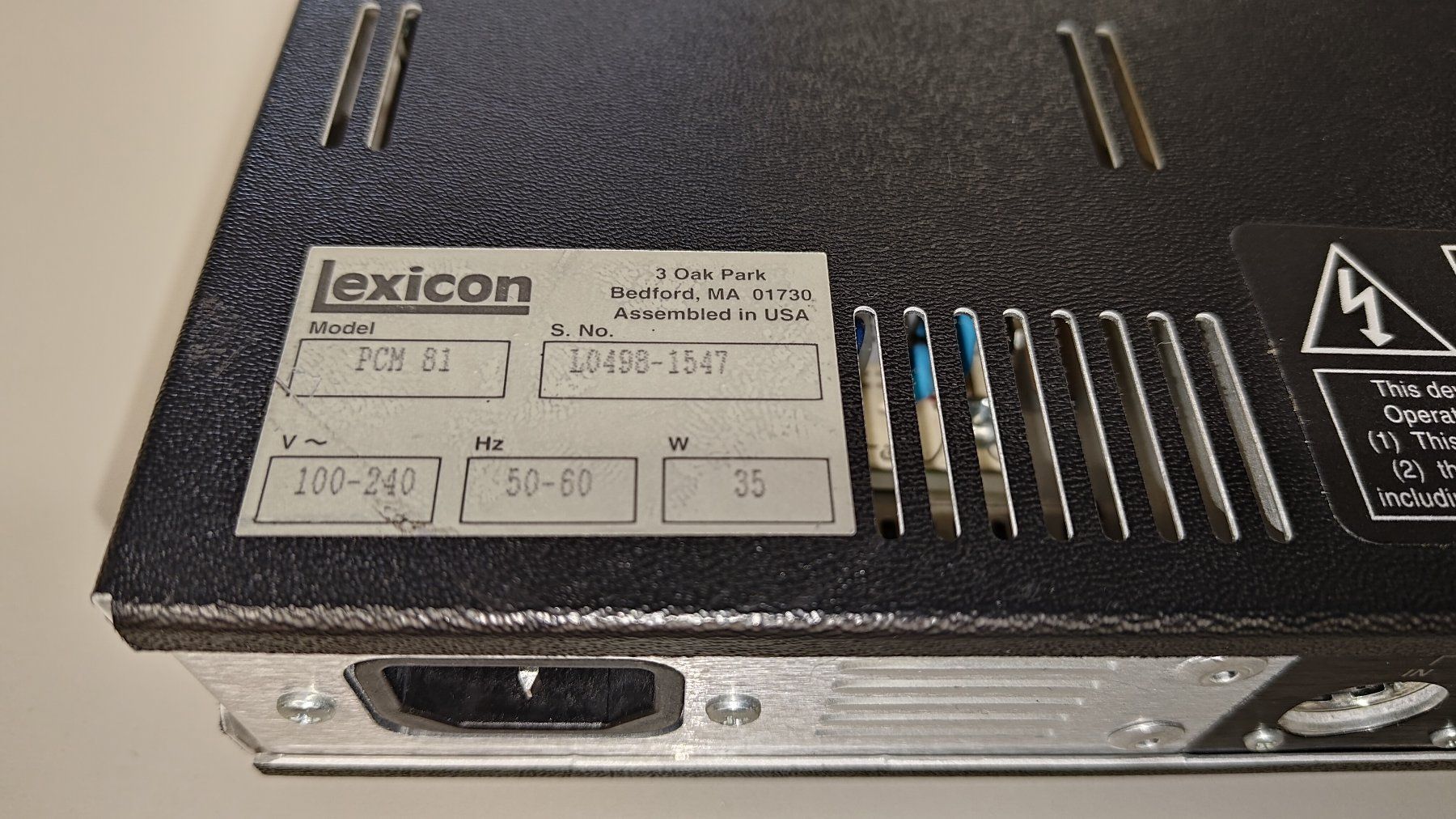 Lexicon Mischpulte: Lexicon PCM 81 Digital Effects Processor – Gebraucht aus Unterägeri von sumatronic 4