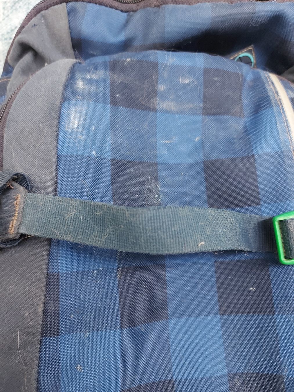Satch Borse & Zaini: Satch Rucksack blau-dunkelblau kariert, gebraucht – Usato da Möriken AG venduto da zuz_zp7z 2