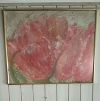 Tulpenbild gerahmt mit Vergoldung, handsigniert,