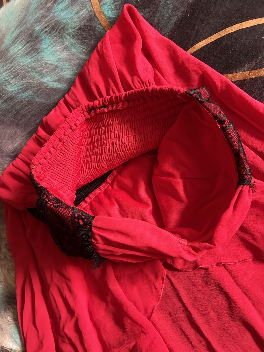 Vestiti: Rotes, trägerloses Abendkleid – Usato da Buchs SG venduto da valiii21 3