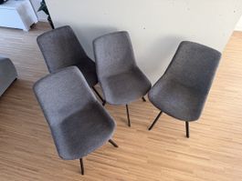 Esszimmerstühle 4er Set grau neuwertig (JYSK Stuhl HYGUM)