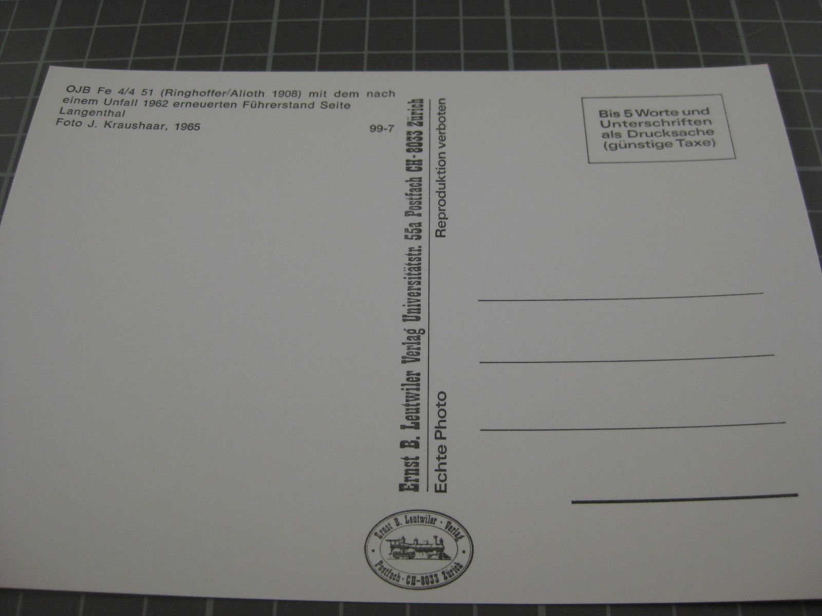 Cartoline postali: AK Langenthal mit Zug  – Nuovo (secondo la descrizione) da Malters venduto da Marosko 1