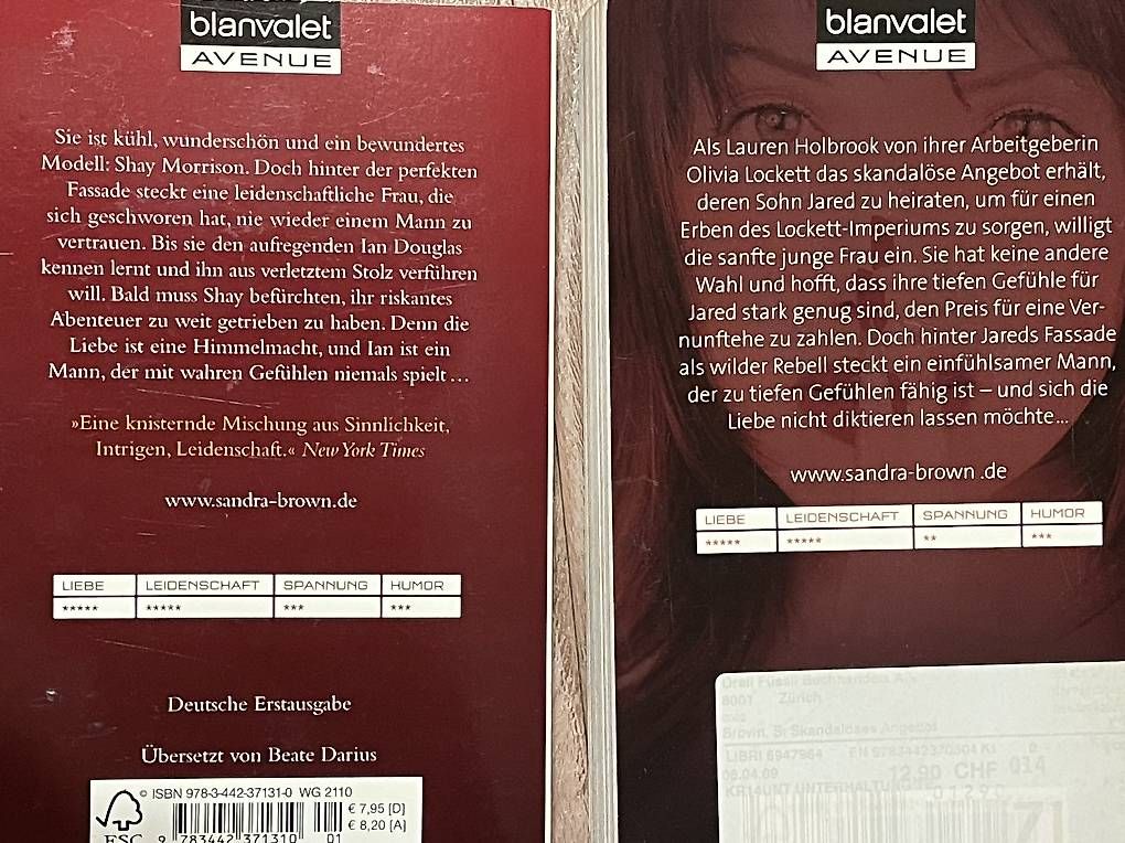 Bücher: Sandra Brown - 5 Romane – Gebraucht aus Bazenheid von josiba_6 2