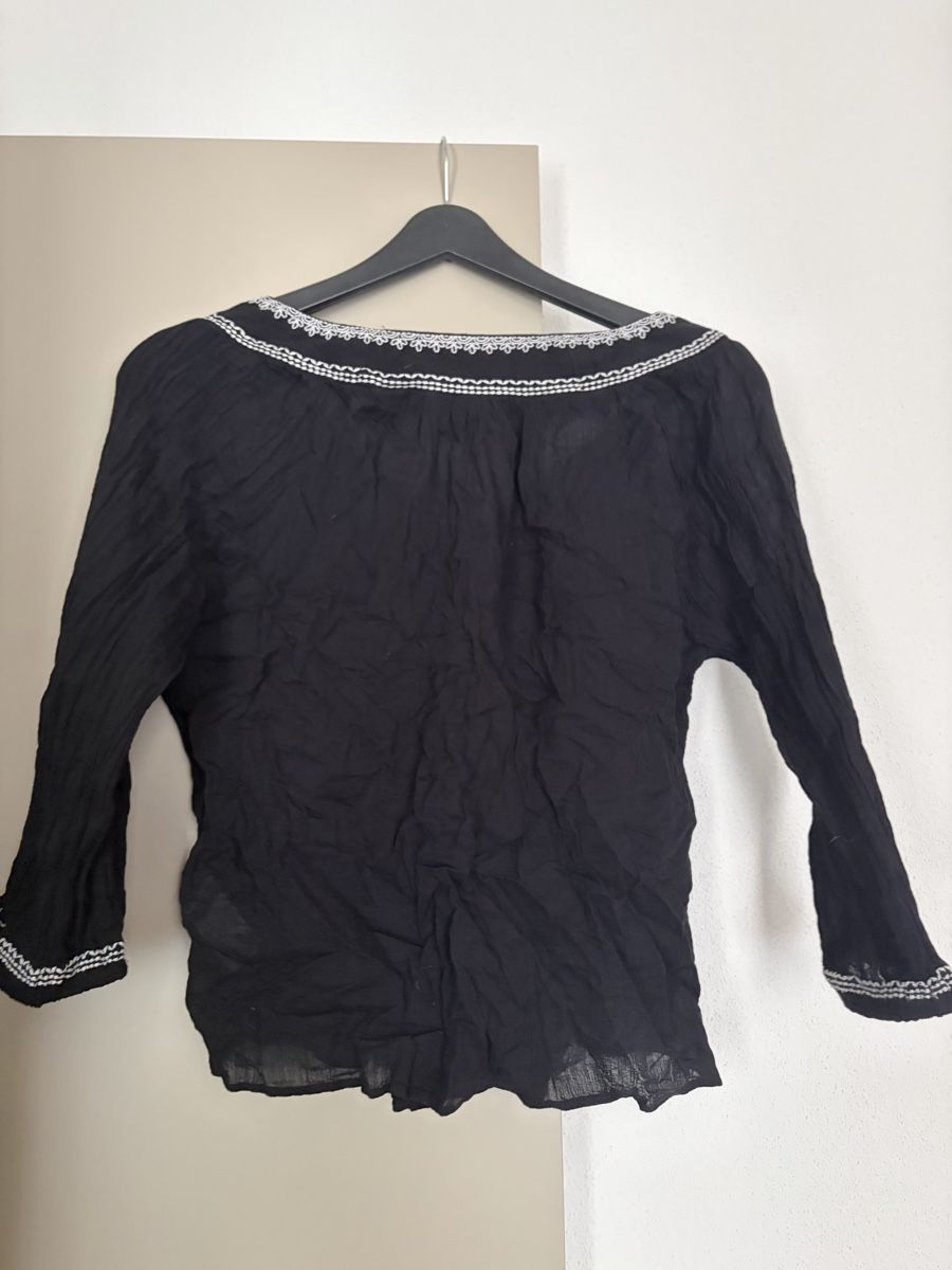 Primark Blusen: Primark Black Embroidered Blouse Size S Used – Neu (gemäss Beschreibung) aus Zürich von Mss_sen 3