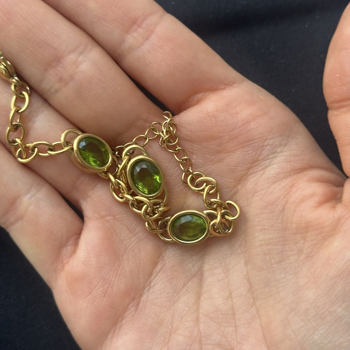 Armbänder & -reifen: Wunderschöne 18KGP Peridot Armkette – Neu (gemäss Beschreibung) aus Givisiez von dor_xb9k 1