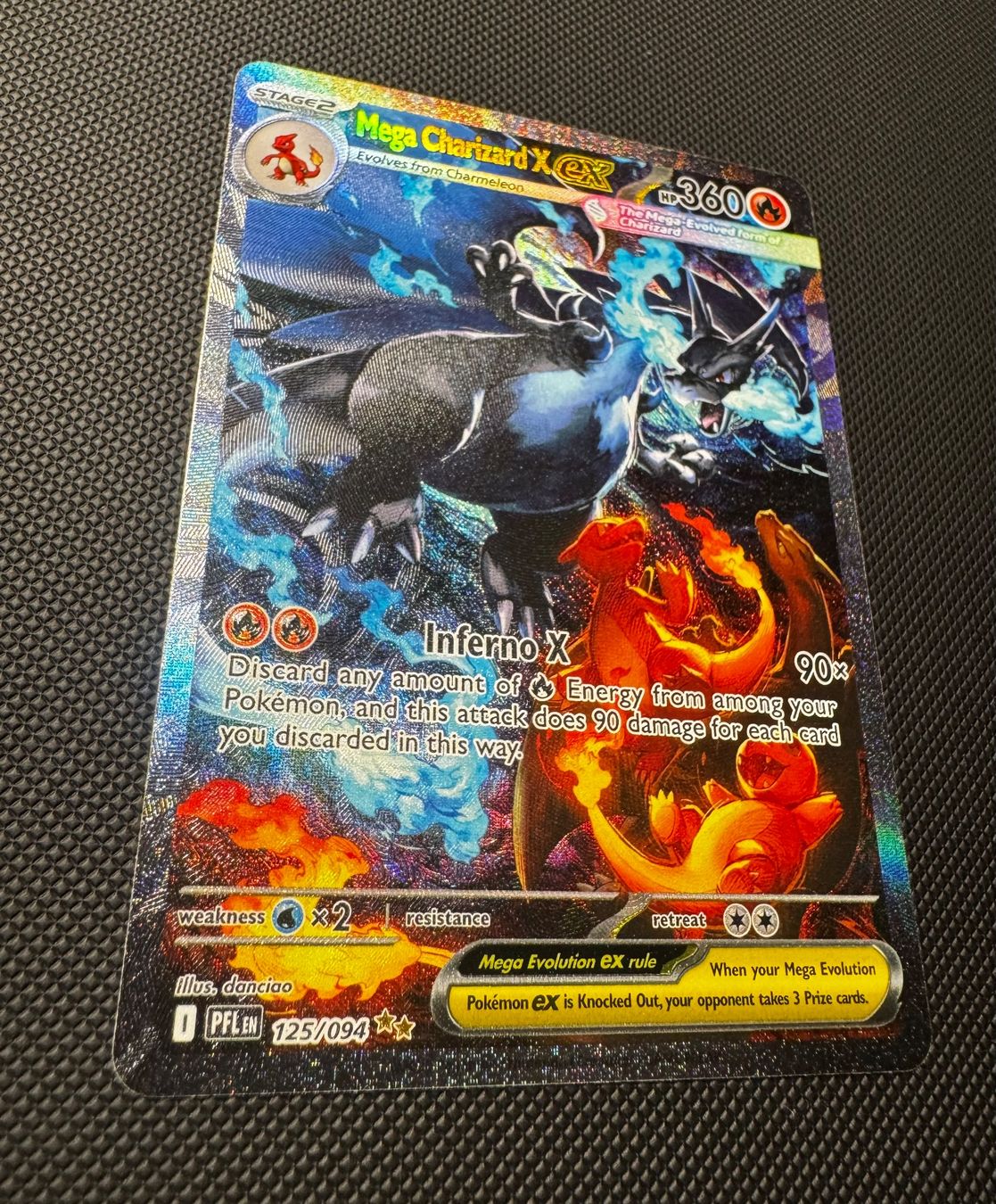 Pokémon Carte collezionabili: Pokemon Mega Charizard X Ex SAR PFL 125/94 EN – Usato da Eschen venduto da SenseiS3 2