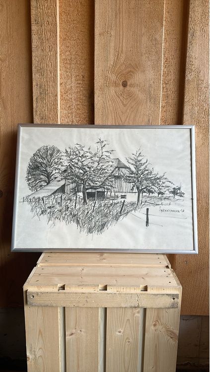 Wandbild Hirsch Mit Jägergebet – Leinwanddruck Gerahmt, Bauernhaus-Stil, Inspirierendes Zitat, Für Wohnzimmer & Schlafzimmer