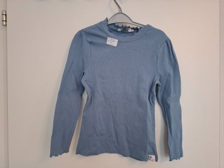 Langarmshirt Mädchen blau Gr. 134/140 (wenig getragen)
