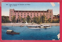 BASEL, KASERNE MIT DAMPFER UND FÄHRE, 17.6.1929, FELDPOST