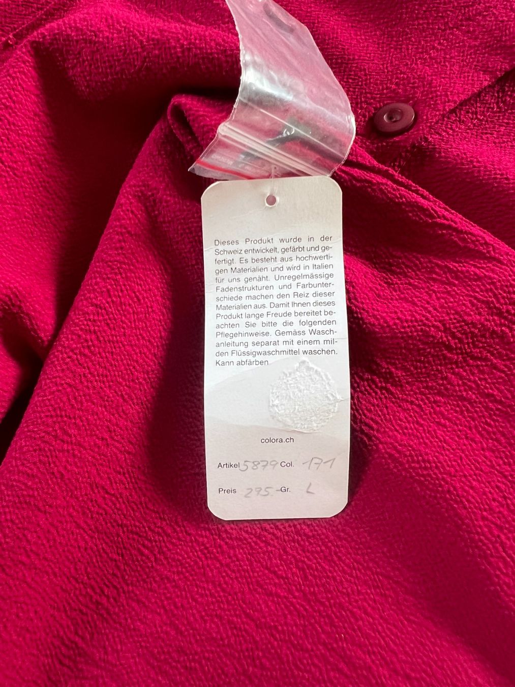 Colora Camicette: Colora Damen Long Bluse, Gr. L, Beere, NEU – Nuovo e nell'imballaggio originale da Worb venduto da farben20zauber 1