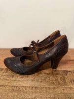 Dunkelbraune 5th Avenue Echtleder Pumps, Gr.41