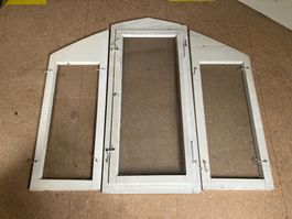 Antike Holzfenster Jugendstil (3Stk) Umbau/Deko/Architektur