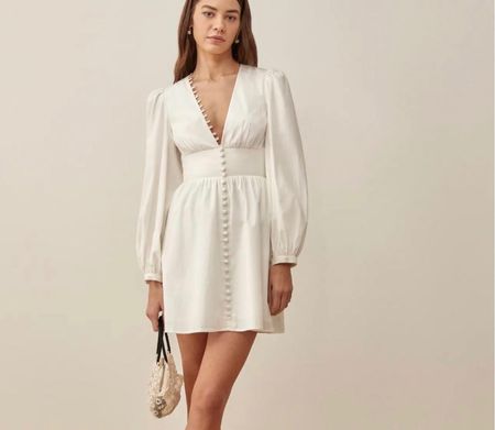 Reformation Kleid "Caitie Dress" in weiss, Grösse 0