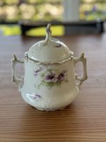 Zuckerdose Vintage mit Blumenmuster, nostalgisch,antik