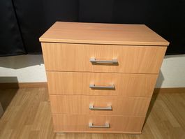 Kommode mit 4 Schubladen Holzoptik guter Zustand