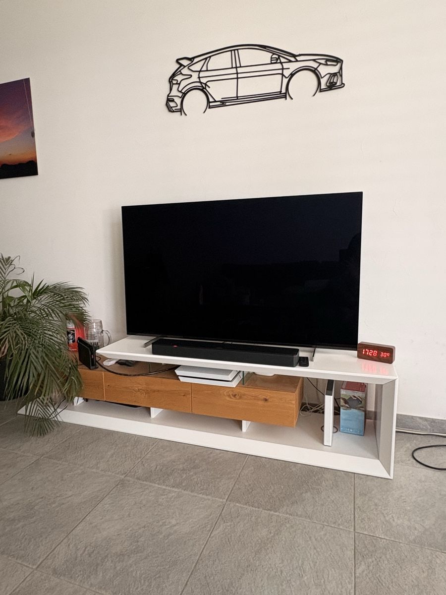 TV Möbel: Meuble télé blanc et bois – Gebraucht aus Massongex von anirbasam 1