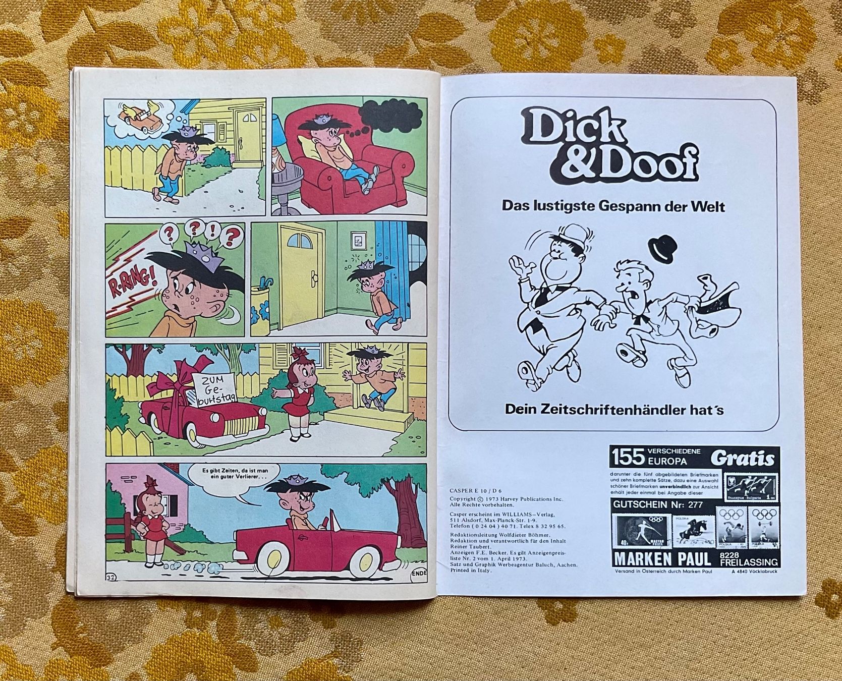 Fumetti: Casper der kleine Geist Heft Nr 6 von 1973 – Usato da Endingen venduto da nathan05 8