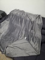 Kuscheldecke / Tagesdecke grau 200x130cm