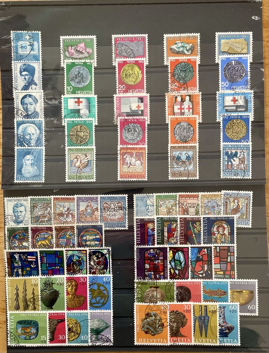 Alle Briefmarken: CH Pro Patria ab 1938, siehe Abbildungen – Gebraucht aus Rorschach von Ziltenera 2