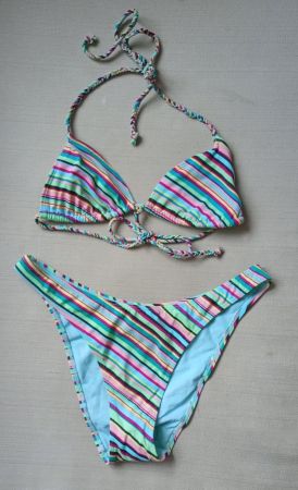 H&M Bikini gestreift M L 42 eher 40 75A 75B 80A