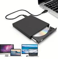 Neues Externes CD-DVD Laufwerk, Schreiber, Brenner (schwarz)