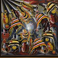 Sakrahl ,  Fischbild, Original, Kunst, Top!