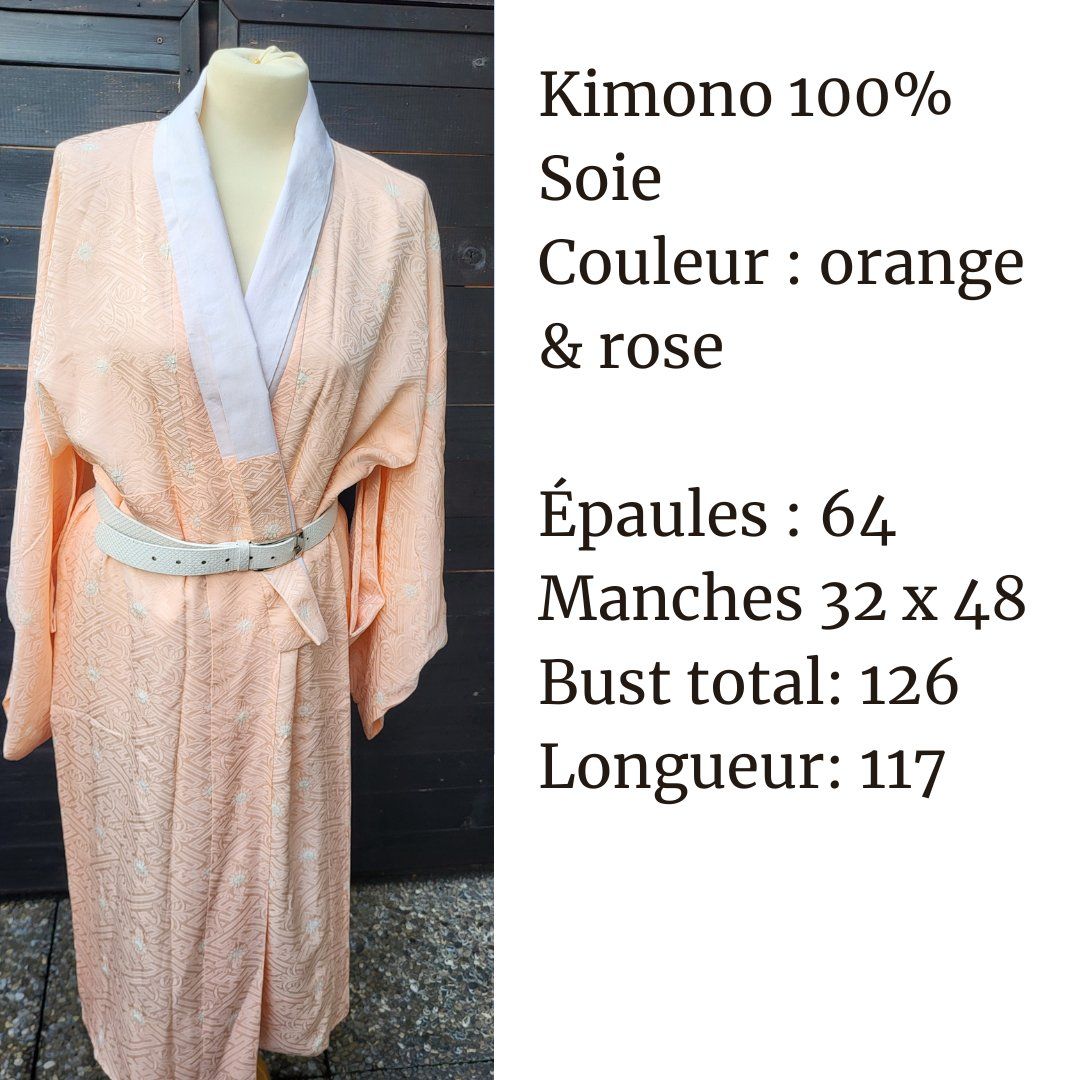 Kimono: Kimono japonais saumon – Nuovo (secondo la descrizione) da Fribourg venduto da VictoriaShop7 7