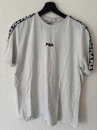 Fila white T-Shirt with logo, Sporty look, Size S