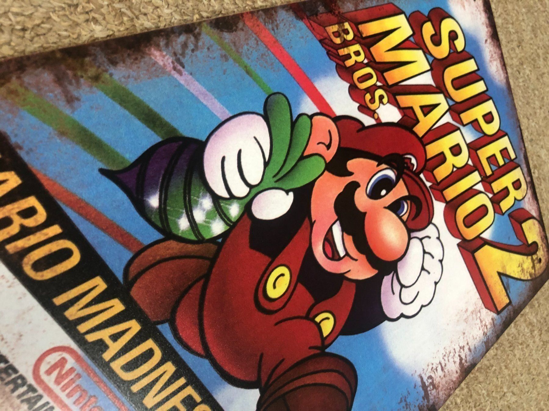 Insegne: Retro Super Mario 2 Blechschild Super Nintendo Switch Retro – Nuovo e nell'imballaggio originale da Dättlikon venduto da easythings 2