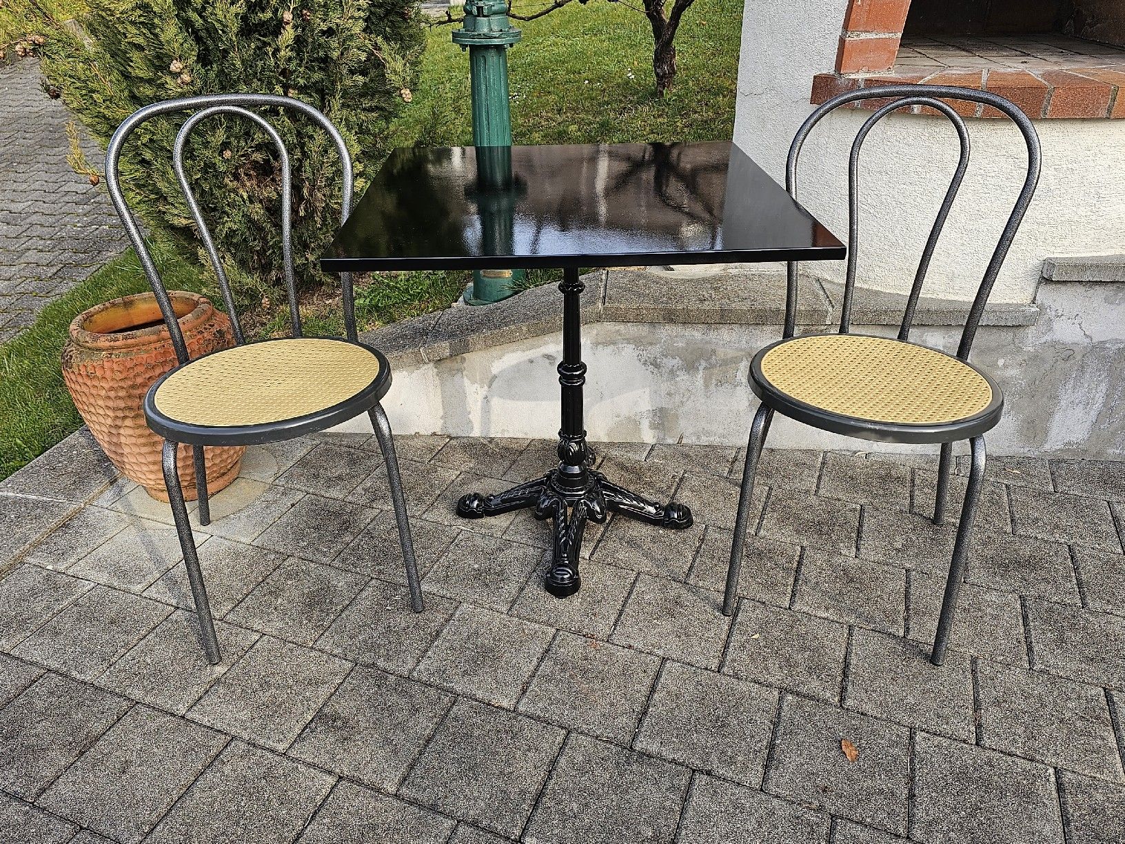 Set di tavolo e panche: Bistrotisch 2 Stühle Balkontisch – Usato da Villnachern venduto da hasta08 4