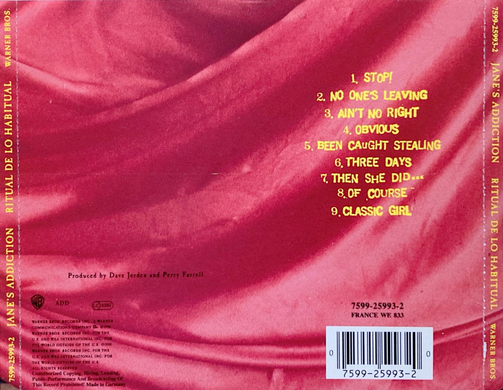 CDs: JANE'S ADDICTION - RITUAL DE LO HABITUAL – Gebraucht aus Bottens von hotter-than-hell 1