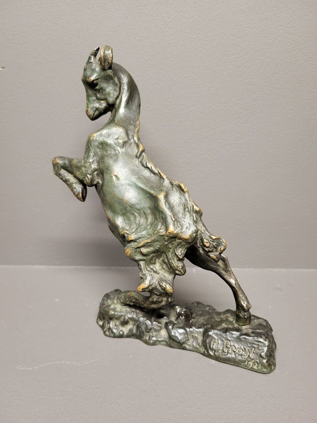 Sculture & Statue: Bronzeskulptur Ziege von M. Prost 1921 – Usato da Zürich venduto da BOAC1943 1