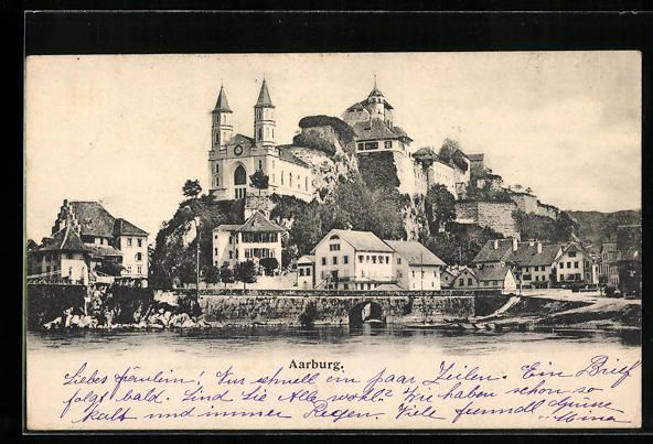 Cartoline postali: AK Aarburg, Blick auf den Ort – Usato da Berlin venduto da bartko-reher