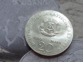 German Democratic Republic (DDR) 20 Mark 1985 Ernst M. Arndt
