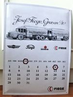 retro Blechschild Josef Fiege Büssing LKW 1935 als Kalender