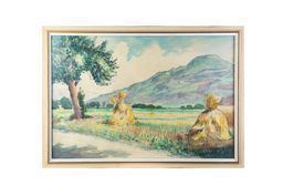 Gemälde "Erntezeit" Aquarell von Erik Bohny