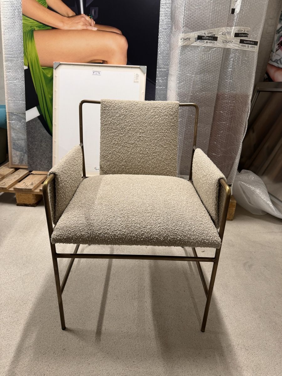 Chaises: Design-Stuhl von Chahan Paris mit Messinggestell – D'occasion à Rüschlikon par noe_jbl2