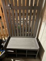 Garderobe mit Sitzbank und Schuhregal dunkelbraun