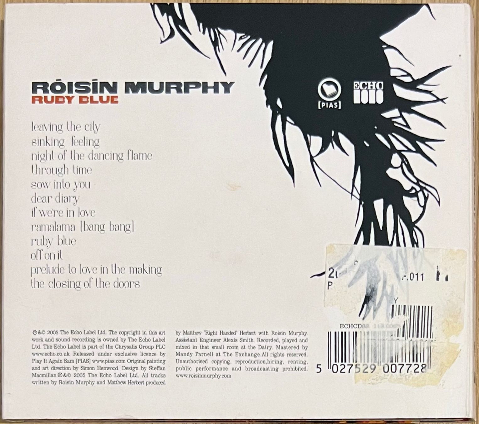 CD: Róisín Murphy – Ruby Blue – Usato da Martigny venduto da jereq 1