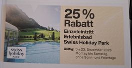 25% Rabatt auf Eintritt ins Erlebnisbad Swiss Holiday Park