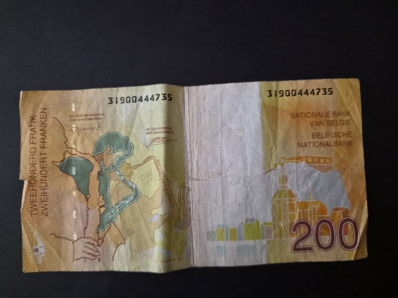 Banconote: Belgique 1995 200 francs P148 – Usato da Versoix venduto da rucio 1