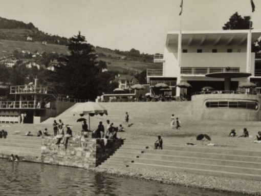 Cartoline postali: Vevey Corseaux Plage - 1935 – Usato da Kirchberg BE venduto da Mgh 1