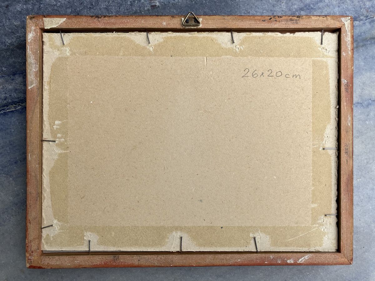 Foto & Immagini: Seiden Bild mit schöner Rahmen 26x20cm – Usato da Zürich venduto da otomado 3