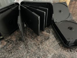 2 CD Box  schwarz für 12 Scheiben Platz