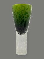 Superbe vase en verre multicouche dépoli à l'acide